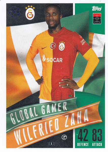 #216 Wilfried Zaha (Galatasaray AS) Match Attax EXTRA Champions League 2023/24 GLOBAL GAMER