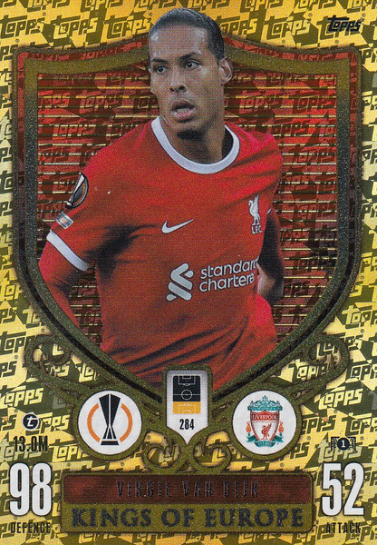 #284 Virgil van Dijk (Liverpool) Match Attax EXTRA Champions League 2023/24 KINGS OF EUROPE