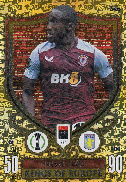 #287 Moussa Diaby (Aston Villa) Match Attax EXTRA Champions League 2023/24 KINGS OF EUROPE