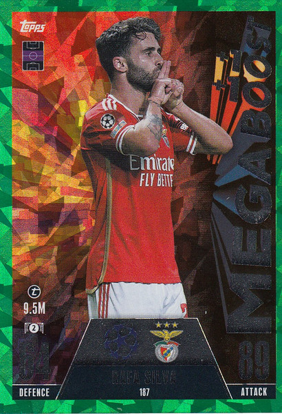 #187 Rafa Silva (SL Benfica) Match Attax EXTRA Champions League 2023/24 EMERALD PARALLEL