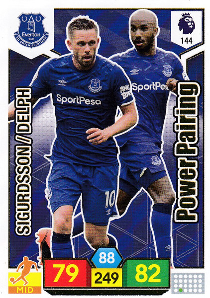 #144 Everton Power Pairing Adrenalyn XL Premier League 2019/20