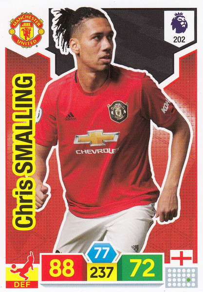 #202 Chris Smalling (Manchester United) Adrenalyn XL Premier League 2019/20