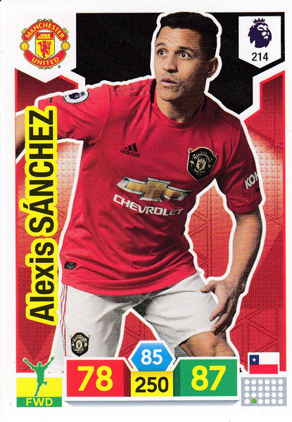 #214 Alexis Sanchez (Manchester United) Adrenalyn XL Premier League 2019/20