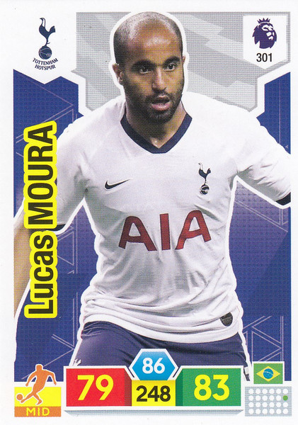 #301 Lucas Moura (Tottenham Hotspur) Adrenalyn XL Premier League 2019/20