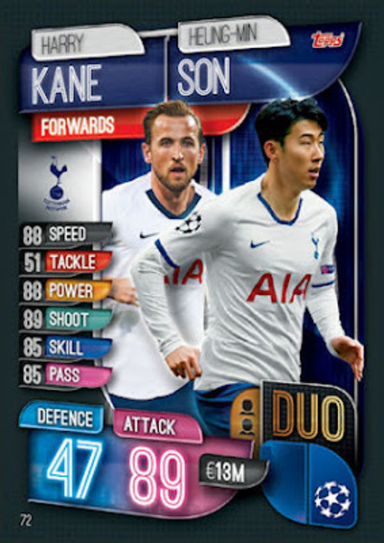 #72 Tottenham Hotspur Duo Match Attax Champions League 2019/20