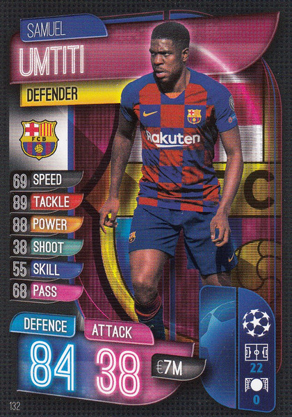 #132 Samuel Umtiti (FC Barcelona) Match Attax Champions League 2019/20