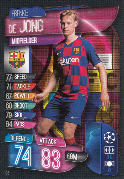 #136 Frenkie De Jong (FC Barcelona) Match Attax Champions League 2019/20