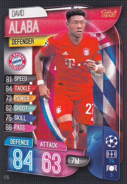 #176 David Alaba (FC Bayern Munchen) Match Attax Champions League 2019/20