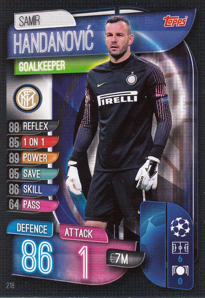 #218 Samir Handanovic (FC Internazionale Milano) Match Attax Champions League 2019/20