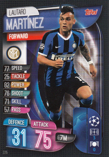 #225 Lautaro Martinez (FC Internazionale Milano) Match Attax Champions League 2019/20