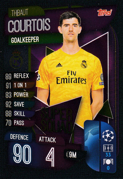 #SS1 Thibaut Courtois (Real Madrid CF) Match Attax Champions League 2019/20 SUPER SQUAD