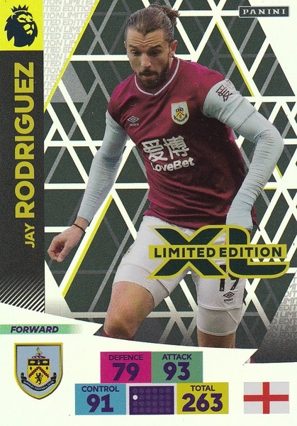 BURNLEY - Jay Rodriguez Adrenalyn XL Premier League 2020/21 LIMITED EDITION