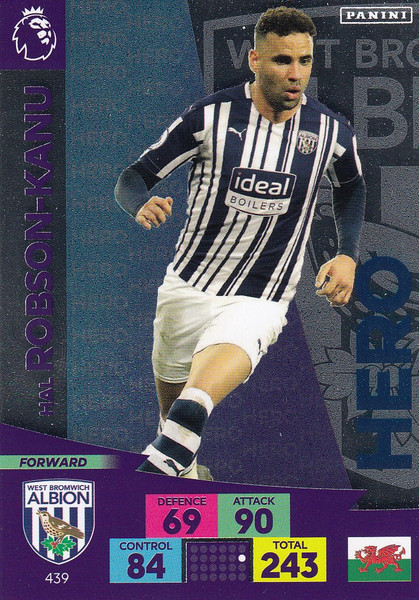 #439 Hal Robson-Kanu (West Bromwich Albion) Adrenalyn XL Premier League 2020/21 HERO