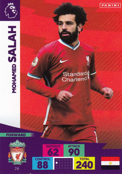 #26 Mohamed Salah (Liverpool) Adrenalyn XL Premier League 2020/21