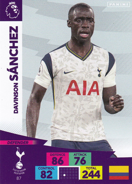 #87 Davinson Sanchez (Tottenham Hotspur) Adrenalyn XL Premier League 2020/21