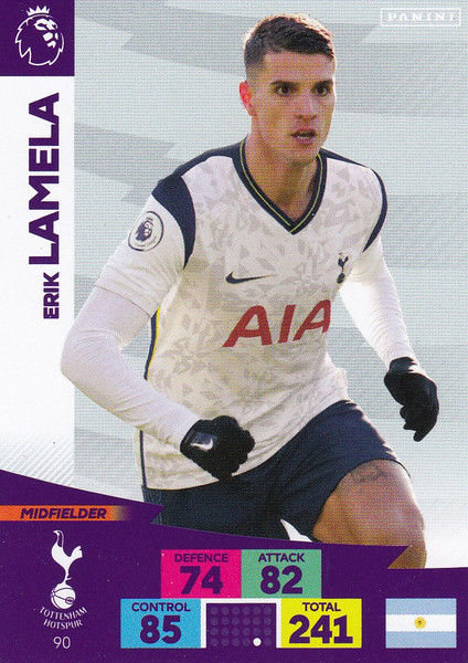 #90 Erik Lamela (Tottenham Hotspur) Adrenalyn XL Premier League 2020/21