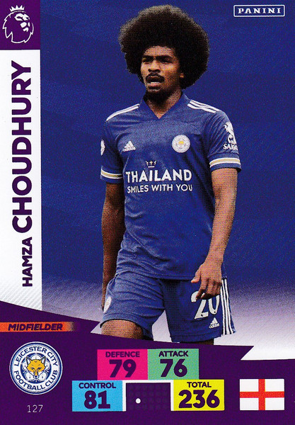 #127 Hamza Choudhury (Leicester City) Adrenalyn XL Premier League 2020/21