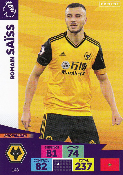 #148 Romain Saiss (Wolverhampton Wanderers) Adrenalyn XL Premier League 2020/21