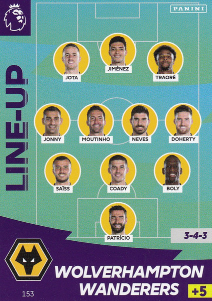 #153 Line Up (Wolverhampton Wanderers) Adrenalyn XL Premier League 2020/21