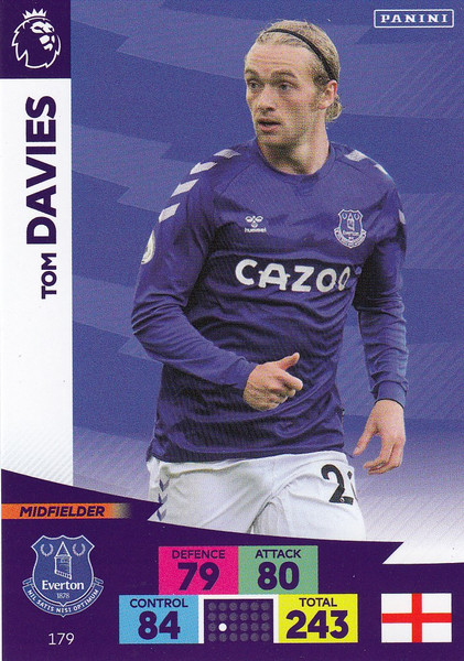 #179 Tom Davies (Everton) Adrenalyn XL Premier League 2020/21