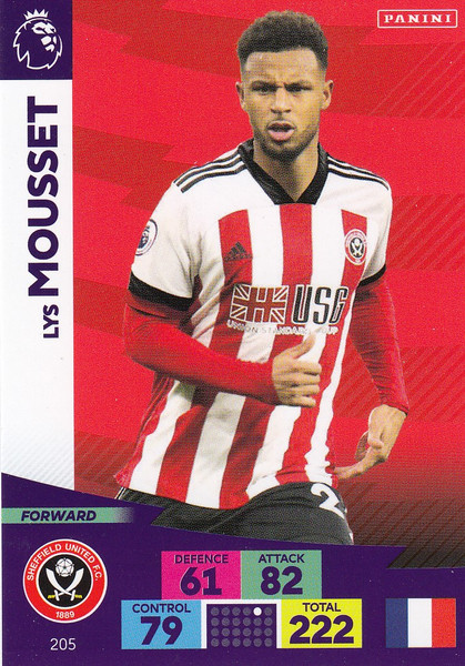 #205 Lys Mousset (Sheffield United) Adrenalyn XL Premier League 2020/21