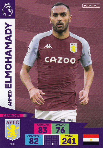 #300 Ahmed Elmohamady (Aston Villa) Adrenalyn XL Premier League 2020/21