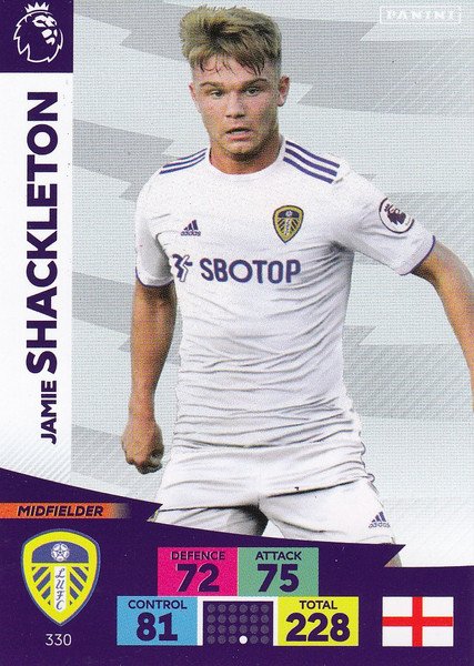 #330 Jamie Shackleton (Leeds United) Adrenalyn XL Premier League 2020/21