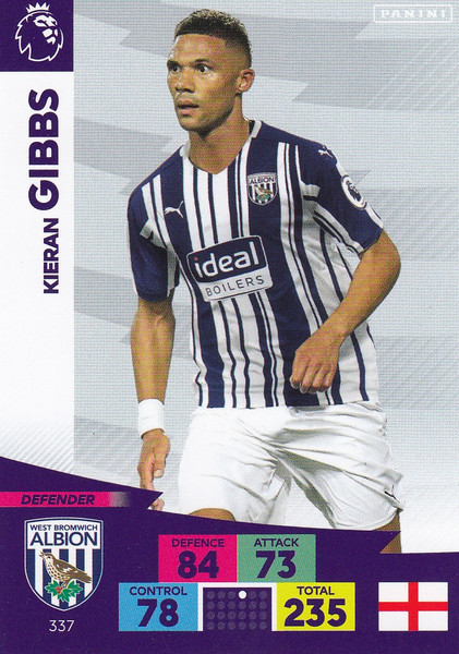 #337 Kieran Gibbs (West Bromwich Albion) Adrenalyn XL Premier League 2020/21