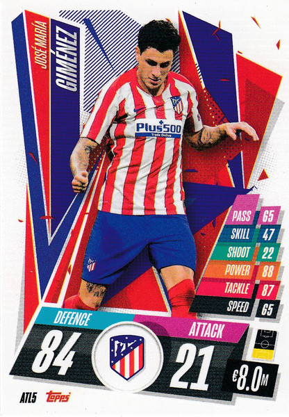 #ATL5 Jose Mari­a Gimenez (Atletico de Madrid) Match Attax Champions League 2020/21