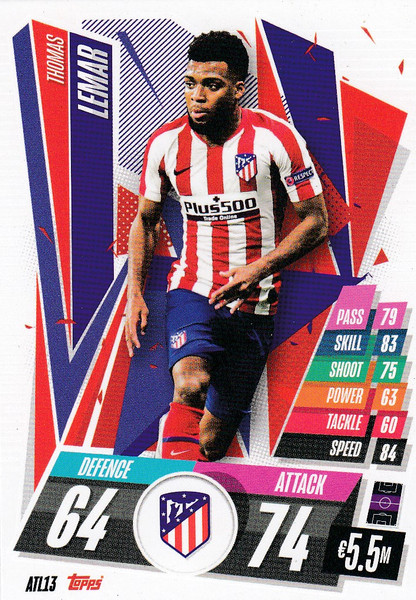 #ATL13 Thomas Lemar (Atletico de Madrid) Match Attax Champions League 2020/21