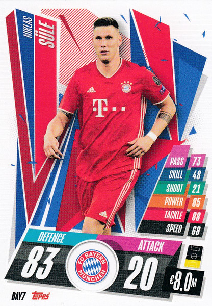 #BAY7 Niklas Sule (FC Bayern Munchen) Match Attax Champions League 2020/21