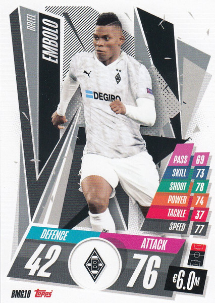 #BMG10 Breel Embolo (VfL Borussia Mönchengladbach) Match Attax Champions League 2020/21