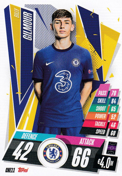 #CHE11 Billy Gilmour (Chelsea FC) Match Attax Champions League 2020/21