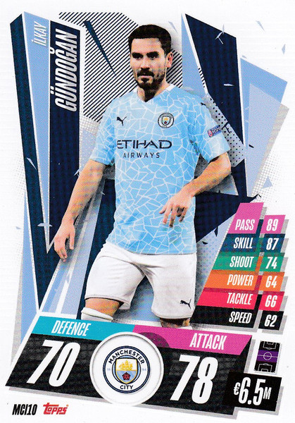 #MCI10 Ilkay Gundogan (Manchester City) Match Attax Champions League 2020/21