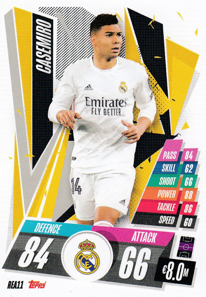 #REA11 Casemiro (Real Madrid CF) Match Attax Champions League 2020/21