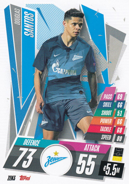 #ZEN3 Douglas Santos (FC Zenit) Match Attax Champions League 2020/21