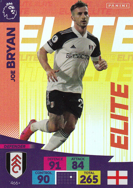 #466+ Joe Bryan (Fulham) Adrenalyn XL Premier League PLUS 2020/21 ELITES