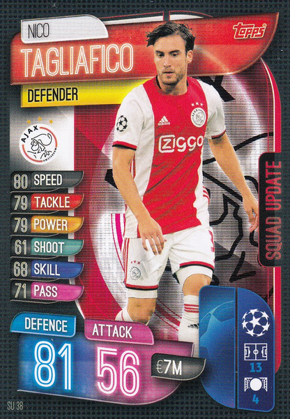 #SU38 Nico Tagliafico (AFC Ajax) Match Attax EXTRA 2019/20