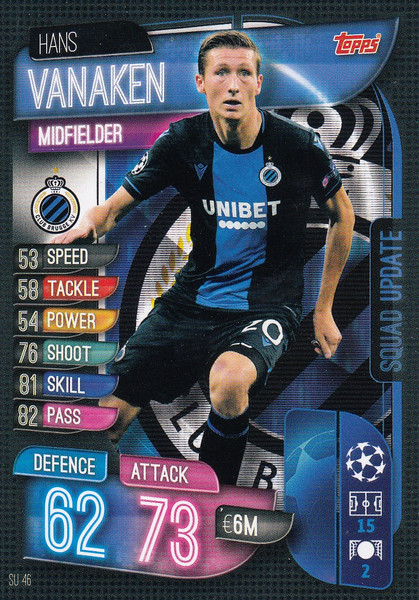 #SU46 Hans Vanaken (Club Brugge) Match Attax EXTRA 2019/20