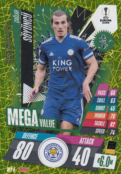 #MV5 Caglar Söyüncü (Leicester City) Match Attax EXTRA 2020/21 MEGA VALUE