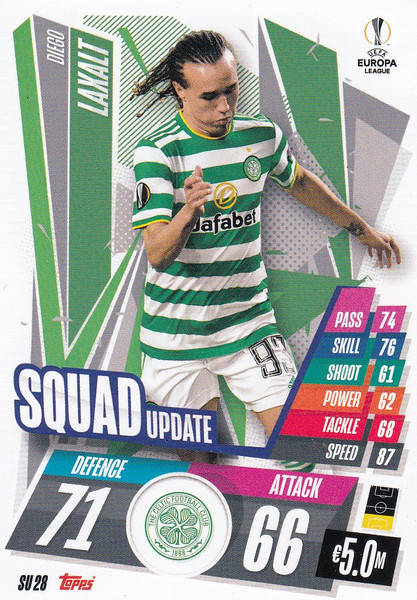 #SU28 Diego Laxalt (Celtic) Match Attax EXTRA 2020/21 SQUAD UPDATE