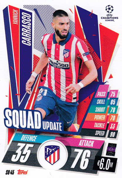 #SU45 Yannick Carrasco (Atlético de Madrid) Match Attax EXTRA 2020/21 SQUAD UPDATE