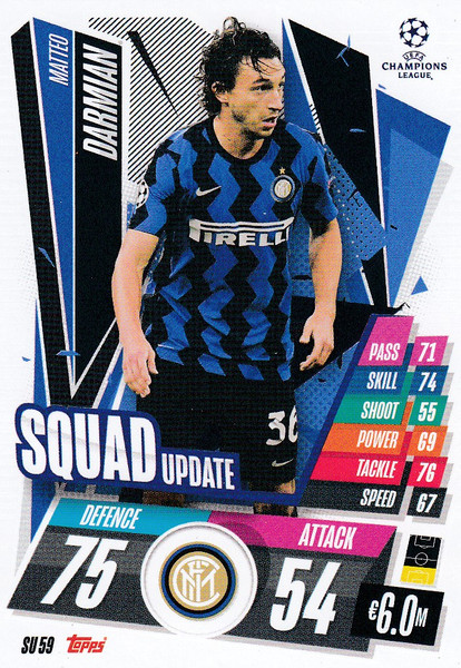 #SU59 Matteo Darmian (FC Internazionale Milano) Match Attax EXTRA 2020/21 SQUAD UPDATE