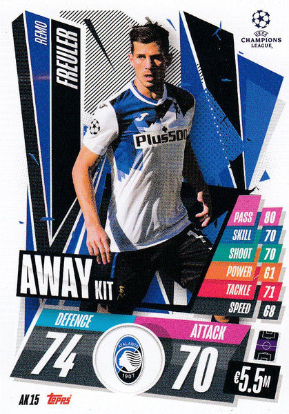 #AK15 Remo Freuler (Atalanta BC) Match Attax EXTRA 2020/21 AWAY KIT