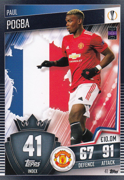 #41 Paul Pogba (Manchester United) Match Attax 101 2020/21