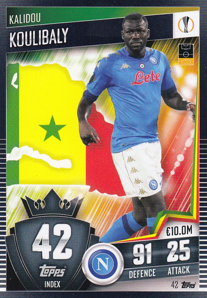 #42 Kalidou Koulibaly (SSC Napoli) Match Attax 101 2020/21