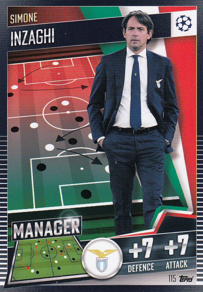 #115 Simone Inzaghi (SS Lazio) Match Attax 101 2020/21 MANAGER