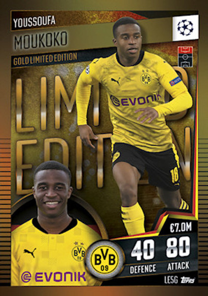 #LE5G Youssoufa Moukoko (Borussia Dortmund) Match Attax 101 2020/21 LIMITED EDITION