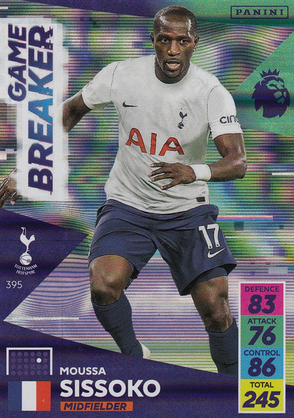 #395 Moussa Sissoko (Tottenham Hotspur) Adrenalyn XL Premier League 2021/22 GAME BREAKER