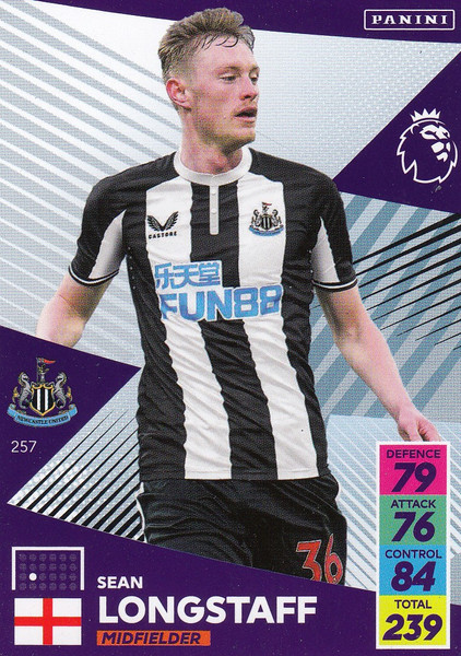 #257 Sean Longstaff (Newcastle United) Adrenalyn XL Premier League 2021/22